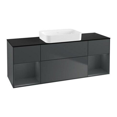 V&B Waschtischunterschrank Wandbeleuchtung Finion 160x60,3x50,1cm, Rg md m La, md b m Lac