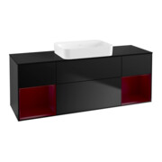 V&B Waschtischunterschrank Wandbeleuchtung Finion 160x60,3x50,1cm, Rg Peo m Lac, bla m Lac