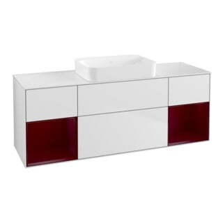 V&B Waschtischunterschrank Wandbeleuchtung Finion 160x60,3x50,1cm, Rg Peo m Lac, wh. m Lac