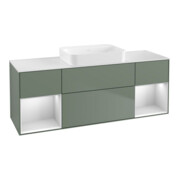 V&B Waschtischunterschrank Wandbeleuchtung Finion 160x60,3x50,1cm, Rg w m Lac, Oli. m Lac