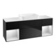 V&B Waschtischunterschrank Wandbeleuchtung Finion 160x60,3x50,1cm, Rg wh. m Lac, bla m Lac-1