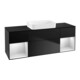 V&B Waschtischunterschrank Wandbeleuchtung Finion 160x60,3x50,1cm, Rg wh. m Lac, bla m Lac-1