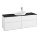 V&B Waschtischunterschrank Wandbeleuchtung Finion 160x60cm, Abd.-Pl. bla m, glo wh. Lac-1