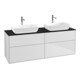 V&B Waschtischunterschrank Wandbeleuchtung Finion 160x60cm, Abd.-Pl. bla m, wh. m lacquer-1