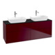 V&B Waschtischunterschrank Wandbeleuchtung Finion 160x60cm, Abd.-Pl. bla matt, Peony Matt-1