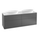 V&B Waschtischunterschrank Wandbeleuchtung Finion 160x60cm, Abd.-Pl. wh. m, si Gr m Lac-1