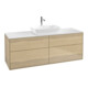 V&B Waschtischunterschrank Wandbeleuchtung Finion 160x60cm, Abd.-Pl. wh. matt, Oak Veneer-1
