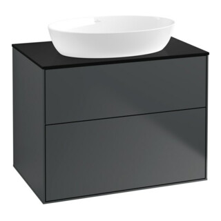 V&B Waschtischunterschrank Wandbeleuchtung Finion 80x60,3cm, Abd.-Pl. bla m, md bl. m Lac
