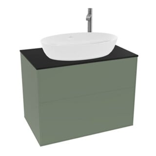 V&B Waschtischunterschrank Wandbeleuchtung Finion 80x60,3cm, Abd.-Pl. bla m, Oli. m Lac