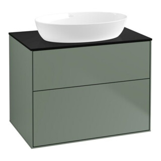 V&B Waschtischunterschrank Wandbeleuchtung Finion 80x60,3cm, Abd.-Pl. bla m, Oli. m Lac