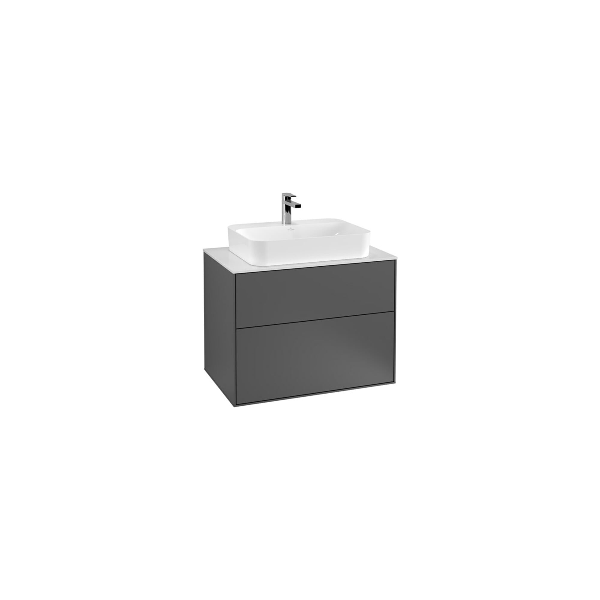 V&B Waschtischunterschrank Wandbeleuchtung Finion 80x60,3cm, Abd.-Pl. bla m, si Gr m Lac ; Villeroy & Boch