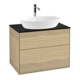 V&B Waschtischunterschrank Wandbeleuchtung Finion 80x60,3cm, Abd.-Pl. bla matt, Oak Veneer-1