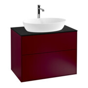 V&B Waschtischunterschrank Wandbeleuchtung Finion 80x60,3cm, Abd.-Pl. bla matt, Peony Matt