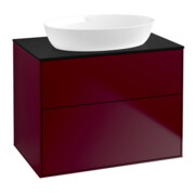 V&B Waschtischunterschrank Wandbeleuchtung Finion 80x60,3cm, Abd.-Pl. bla matt, Peony Matt