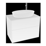 V&B Waschtischunterschrank Wandbeleuchtung Finion 80x60,3cm, Abd.-Pl. wh. m, glo wh. Lac