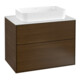 V&B Waschtischunterschrank Wandbeleuchtung Finion 80x60,3cm, Abd.-Pl. wh. m, Walnut veneer-1