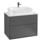 V&B Waschtischunterschrank Wandbeleuchtung Finion 80x60,3x50,1cm, Pl bla m, si Gr m Lac-1