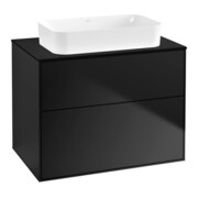 V&B Waschtischunterschrank Wandbeleuchtung Finion 80x60,3x50,1mm, Gl. bla m, bla m lacquer