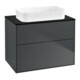 V&B Waschtischunterschrank Wandbeleuchtung Finion 80x60,3x50,1mm, Gl. bla m, md bl. m Lac-1
