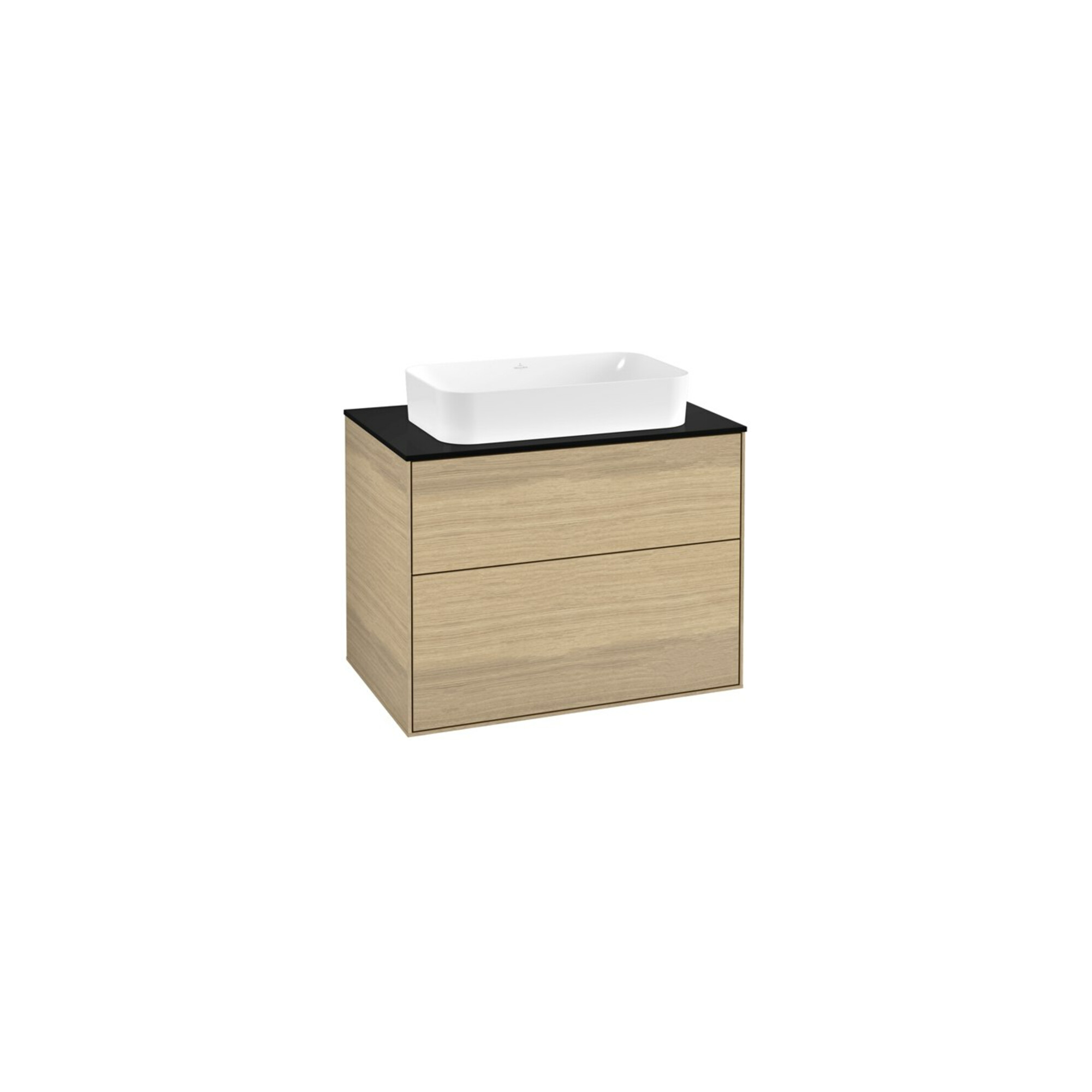 V&B Waschtischunterschrank Wandbeleuchtung Finion 80x60,3x50,1mm, Gl. bla Matt, Oak Veneer ; Villeroy & Boch