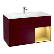 V&B Waschtischunterschrank Wandbeleuchtung Finion 99,6x59,1cm, Reg re gol matt, Peony Matt