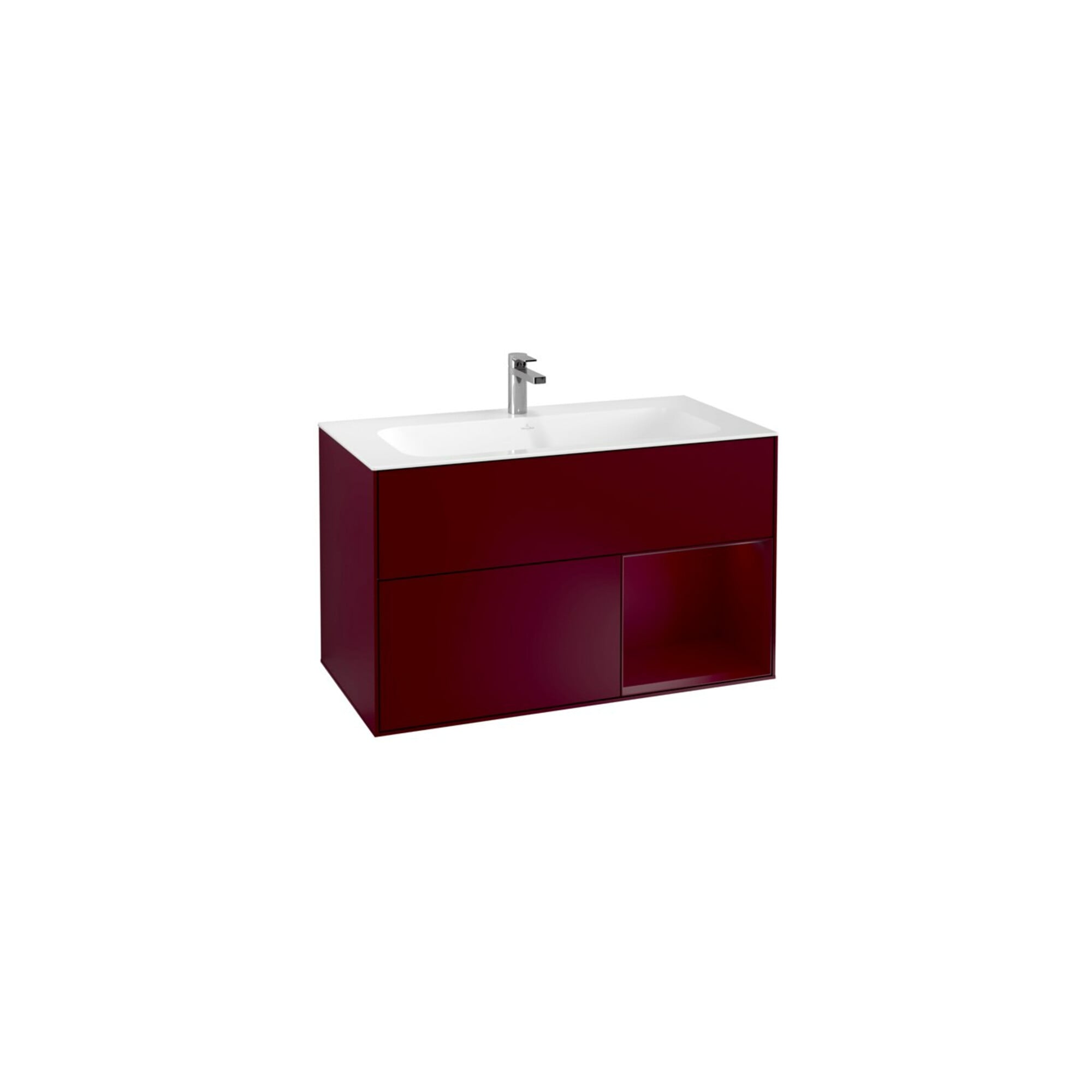 V&B Waschtischunterschrank Wandbeleuchtung Finion 99,6x59,1cm, Reg re Peony, Peony Matt ; Villeroy & Boch
