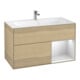 V&B Waschtischunterschrank Wandbeleuchtung Finion 99,6x59,1cm, Reg re wh. m Lac, Oa Veneer-1