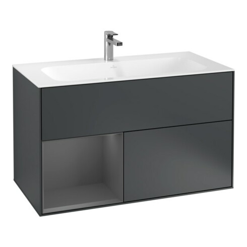 V&B Waschtischunterschrank Wandbeleuchtung Finion 99,6x59,1cm, Rg l A m, md bl. m Lac
