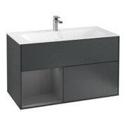 V&B Waschtischunterschrank Wandbeleuchtung Finion 99,6x59,1cm, Rg l A m, md bl. m Lac