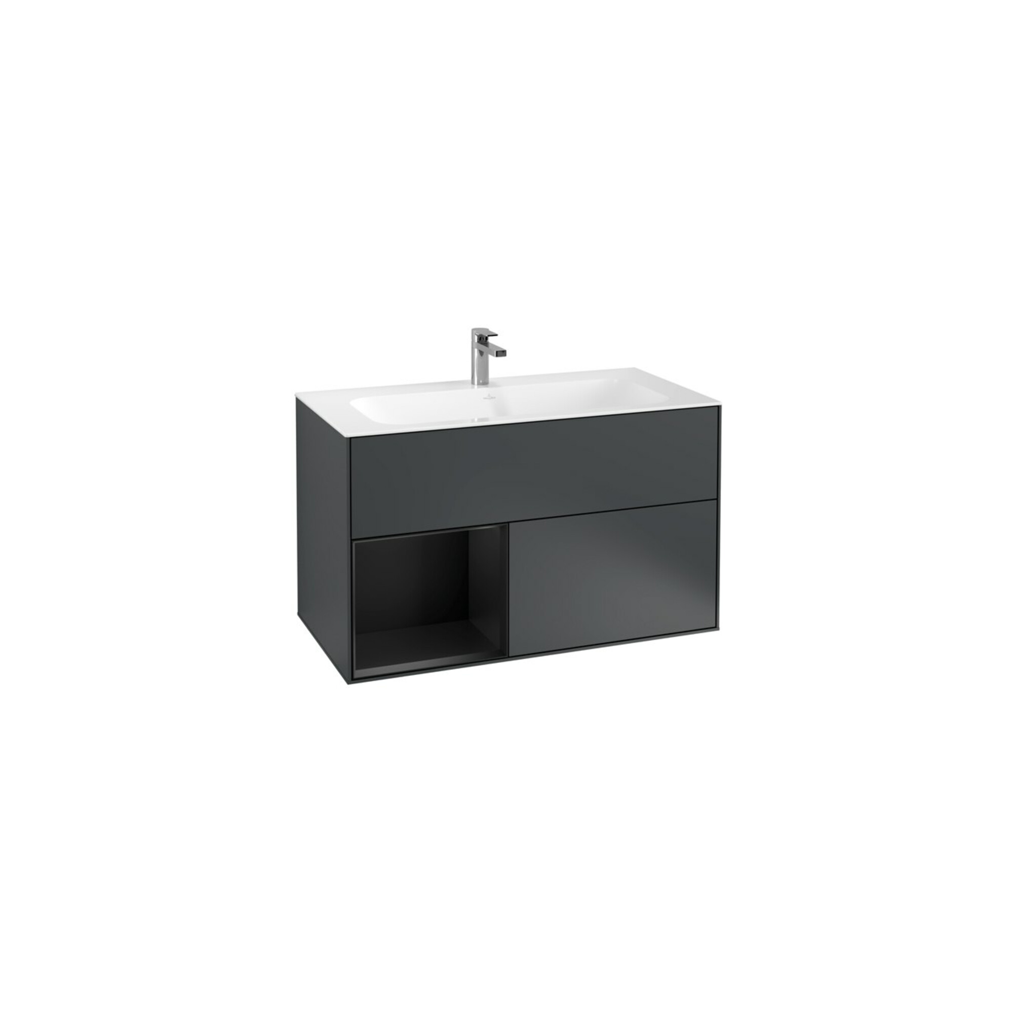 V&B Waschtischunterschrank Wandbeleuchtung Finion 99,6x59,1cm, Rg l b m Lac, md bl. m Lac ; Villeroy & Boch