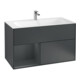 V&B Waschtischunterschrank Wandbeleuchtung Finion 99,6x59,1cm, Rg l md b m La, md b m Lac-1