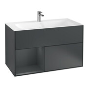 V&B Waschtischunterschrank Wandbeleuchtung Finion 99,6x59,1cm, Rg l md b m La, md b m Lac