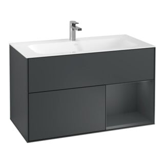 V&B Waschtischunterschrank Wandbeleuchtung Finion 99,6x59,1cm, Rg r md b m La, md b m Lac