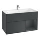 V&B Waschtischunterschrank Wandbeleuchtung Finion 99,6x59,1cm, Rg r md b m La, md b m Lac-1