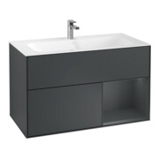 V&B Waschtischunterschrank Wandbeleuchtung Finion 99,6x59,1cm, Rg r md b m La, md b m Lac