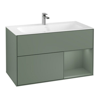 V&B Waschtischunterschrank Wandbeleuchtung Finion 99,6x59,1cm, Rg r Oli. m Lac, Oli. m Lac