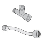 V&B Wasseranschlusset L4-ViClean Schl. 1/2x3/8x300mm, Eckventil 1/2x3/8