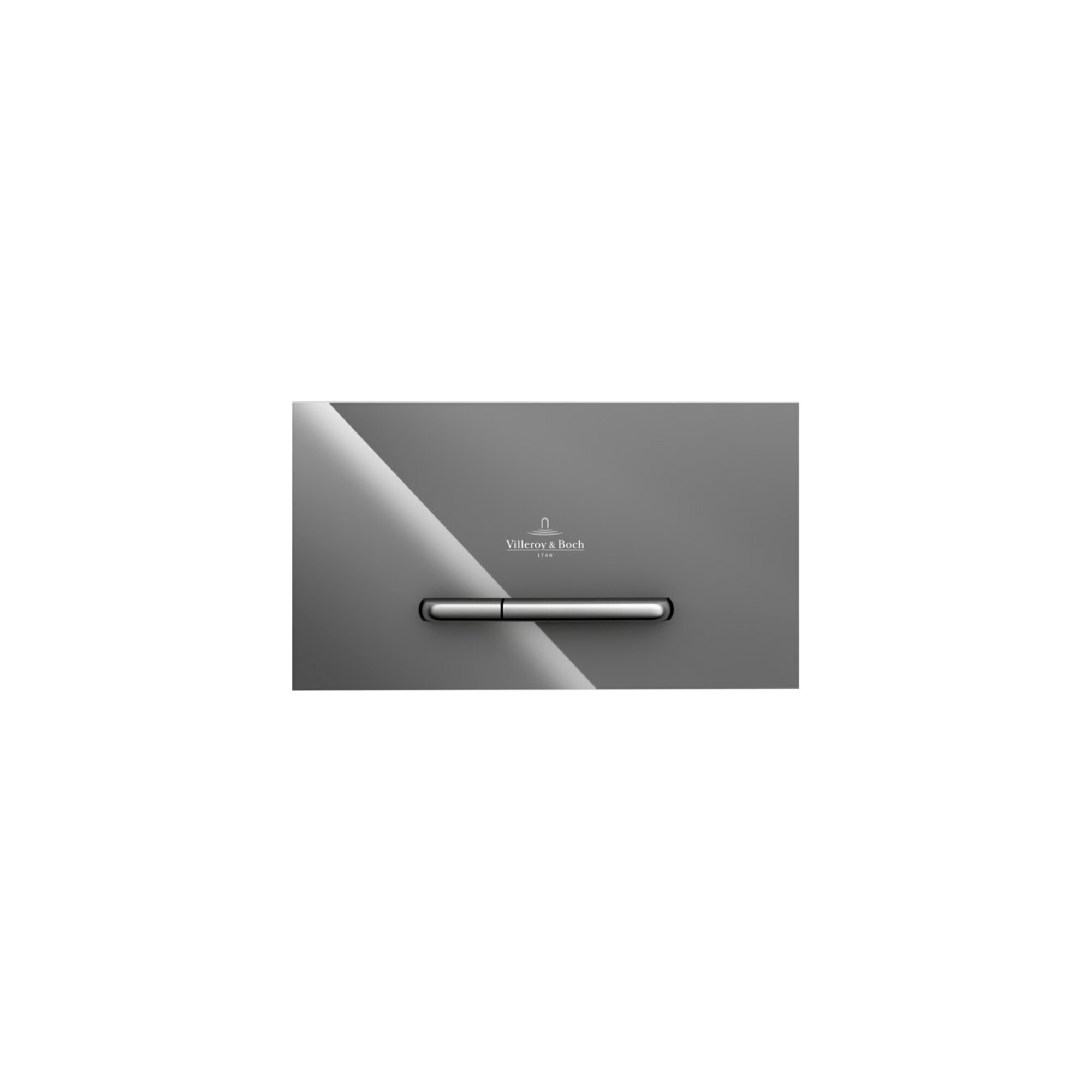 V&B WC-Betätigungsplatte ViConnect 300G 25,3x14,5x2cm, Glas, Glossy Grey ; Villeroy & Boch