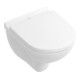 V&B WC mural, cuvette suspendue O.NOVO Compact 36x49cm, évac. horizont., sans rebord, D-Flush, blanc