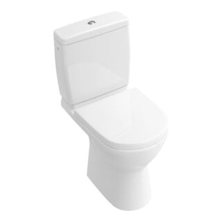 V&B WC sur pied, cuvette à chasse profonde O.NOVO Compact 36x60,5cm, évac. horizont., sans rebord, D-Flush, blanc C+
