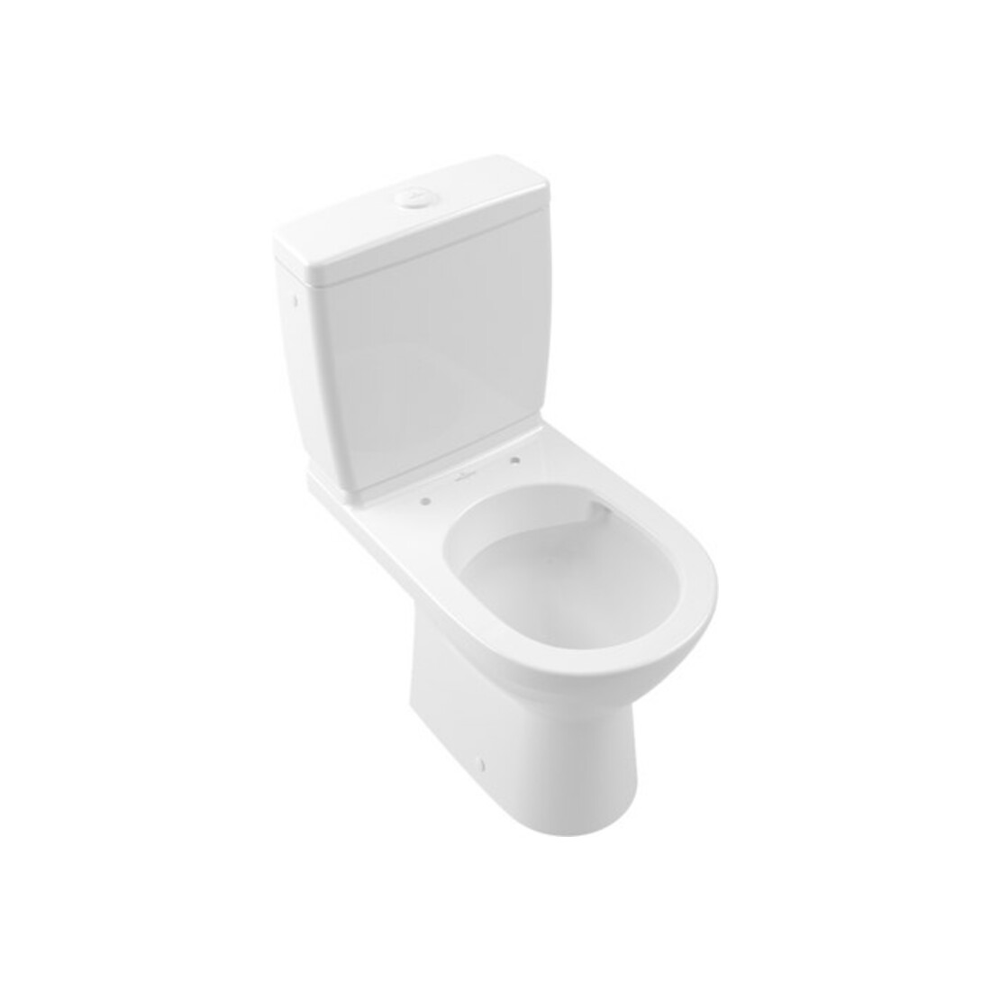 V&B WC sur pied, cuvette à chasse profonde O.NOVO Compact 36x60,5cm, sortie horizontale, sans rebord, D-Flush, blanc