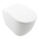 V&B WC sur pied, cuvette à chasse profonde TwFl Subway 3.0 37x60 cm, sans rebord, blanc AntiBac/C-plus-3
