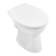 V&B WC suspendu à chasse plate Newo 36,5x53 cm, évac. verticale, sans rebord, blanc