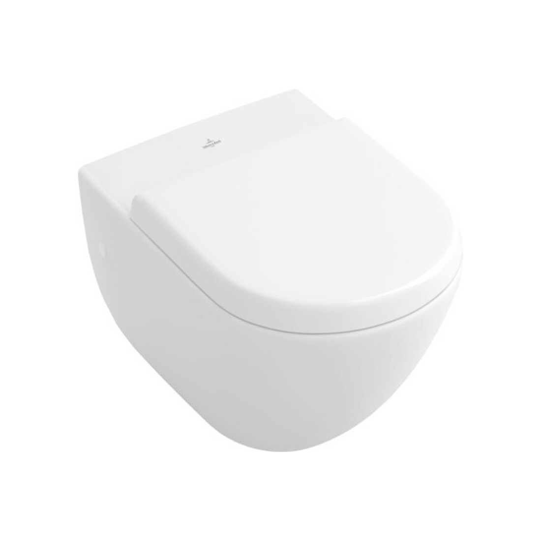 V&B WC suspendu à chasse plate Subway 37x56 cm, sortie horizontale, blanc