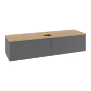 V&B Waschtischunterschrank mit Frontstruktur -Beleuchtung Antao 160x50cm, HL, WBP hon. Oa, A m Lac