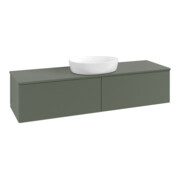 V&B Waschtischunterschrank mit Frontstruktur -Beleuchtung Antao 160x50cm, WBP-farbe Lac, lea gre. m Lac