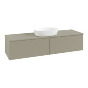 V&B Waschtischunterschrank mit Frontstruktur -Beleuchtung Antao 160x50cm, WBP-farbe Lac, st. Gr m Lac