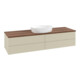 V&B Waschtischunterschrank mit Frontstruktur -Beleuchtung Antao 160x50cm, WBP-farbe w. wal, si Gr m Lac-3
