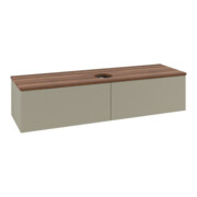 V&B Waschtischunterschrank mit Frontstruktur -Beleuchtung Antao 160x50cm, WBP-farbe w. wal, st. Gr m Lac