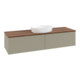 V&B Waschtischunterschrank mit Frontstruktur -Beleuchtung Antao 160x50cm, WBP-farbe w. wal, st. Gr m Lac-3